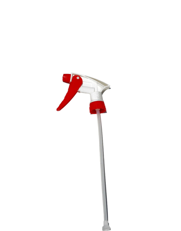 Red/White Ind. Trigger Sprayer (10.25" Tube) - SRW